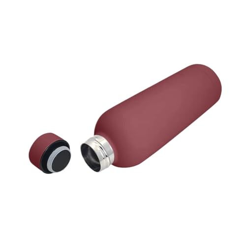 500 Ml Edelstahl-Isolierbecher Mit Kleiner Öffnung, Tragbare Outdoor-Sport-Wasserflasche(Wine) von GZZBDGFIY