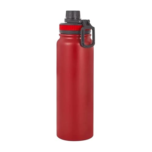 600/800/1000ML Tragbare Thermosflasche 304 Edelstahl Reisebecher Doppelwandige Vakuumflasche Wasserflasche(600ml,Red) von GZZBDGFIY