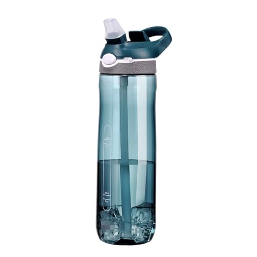 750 Ml Sportwasserflasche Mit Strohhalm For Camping, Wandern, Outdoor, Kunststoff, Transparent, BPA-frei, For Männer(Bule) von GZZBDGFIY