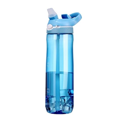 750 Ml Sportwasserflasche Mit Strohhalm For Camping, Wandern, Outdoor, Kunststoff, Transparent, BPA-frei, For Männer(Light Bule) von GZZBDGFIY