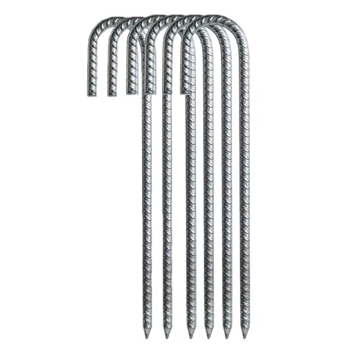 Bewehrungsstäbe, Metallzaunstäbe, Verzinkter Stahl, Bodenanker For Campingzelt, Trampolin, Fußballtore, Hof, Garten(6pcs) von GZZBDGFIY