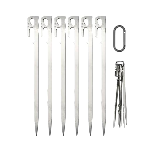 Camping Zelt Heringe 6Pcs Baldachin Zelt Heringe 28cm Edelstahl Garten Boden Nagel Strand Markisen Hängematte Trampolin Zubehör Camping Zelt Heringe 6Pcs Baldachin Zelt Heringe 28cm Edelstahl Garten Boden Nagel Strand Markisen Hängematte Trampolin Zubehör von GZZBDGFIY
