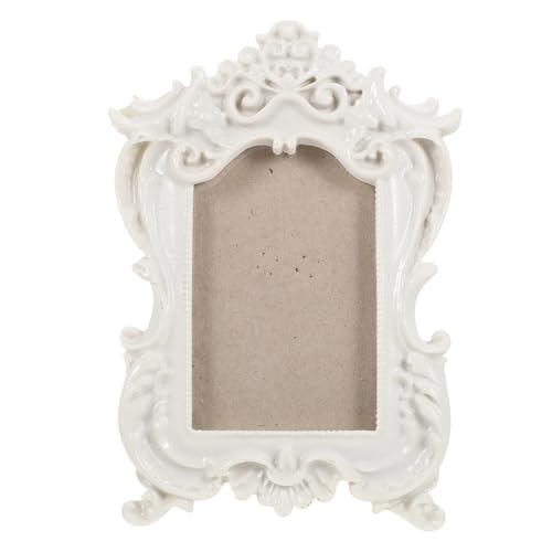 GZZBDGFIY Bilderrahmen, Dekorativer Vintage-Rahmen Mit Ständer Im Europäischen Stil, Passend for Das Wohnzimmer(White) von GZZBDGFIY