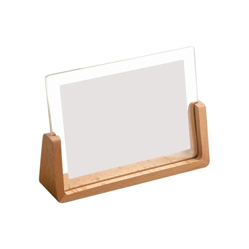 GZZBDGFIY Bilderrahmen, Home Decoration Acryl-Fotorahmen, Transparenter U-förmiger Fotohalter Walnuss/Buche Kreativer Holzrahmen(12.7x17.8cm-2) von GZZBDGFIY