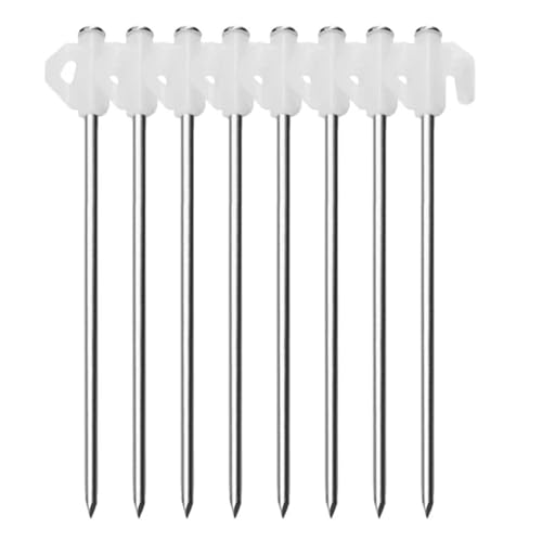 Leuchtende Zeltheringe, Im Dunkeln Leuchten, Verzinkte Stahlpfähle, Bodennägel, Haken, Outdoor-Campingzelt-Zubehör(8pcs) von GZZBDGFIY
