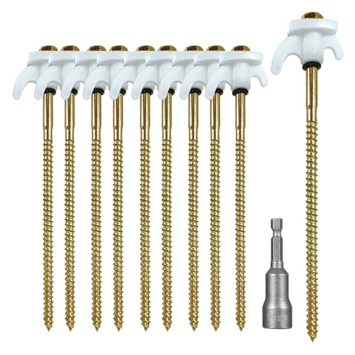 Spiralschrauben Mit Innensechskant, Heringe, Bodenanker, Campingheringe, Zeltbodennagelschraube For Campingzeltheringe(White Gold Plated) von GZZBDGFIY