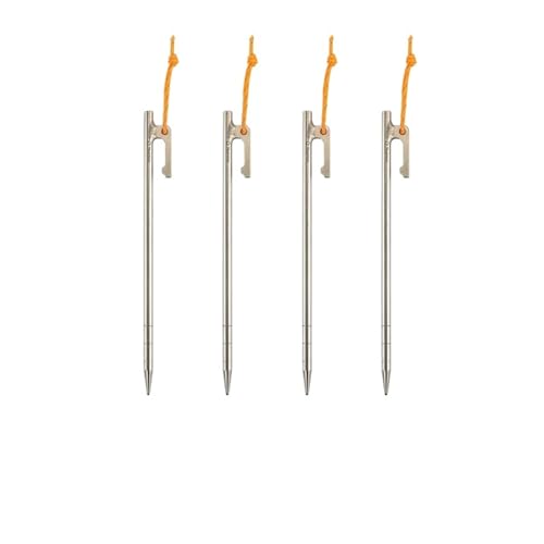 Titan-Zeltheringe, Bodennägel For Den Außenbereich, Baldachinpfähle, Kompatibel Mit Thous Winds, Camping- Und Wanderzubehör, 20 Cm, 25 Cm, 30 Cm(20cm 4 PCS) von GZZBDGFIY
