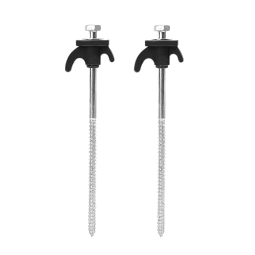 Zeltnägel Aus Metall, Campingheringe, Bohrer For Einbohren Von Bodenankern, Spiralschraube Mit Innensechskant, Heringe, Campingpfähle(Black - 2pcs) von GZZBDGFIY