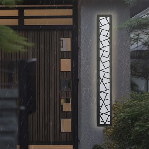 Aussen Lange Wandlampen IP65 Wasserdicht Gartenwandbeleuchtung LED Villa Innen Außenwandleuchten Aluminium Außenlamp Anthrazit Garage Terrasse Veranda Garten 3000/4000/6500K (Weißes Licht,150cm) von GZZBMY