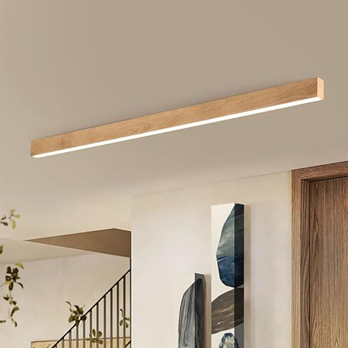 GZZBMY Deckenleuchte Esstisch Deckenlampe Langer Streifen Hängeleuchte Modern LED Licht Kronleuchter Rechteckig Ultradünn Lamp Minimalistisch Beleuchtung Wohnzimmer Schlafzimmer (Weißes Licht,120CM) von GZZBMY