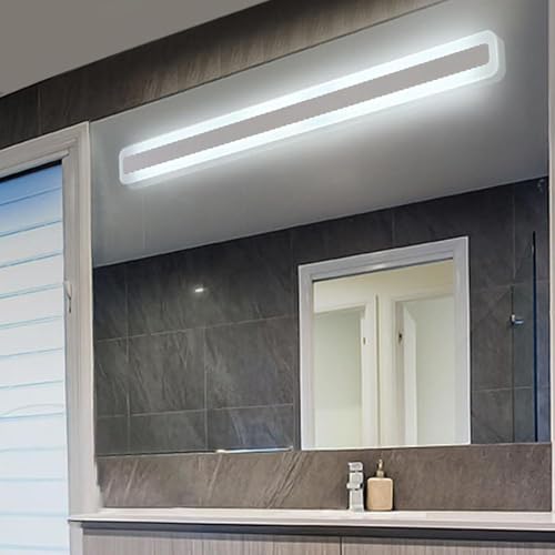 GZZBMY LED Spiegelleuchte Bad Aluminium Badleuchte Wand Badezimmer Spiegellampe 3000K/6000K Innen Wandlicht Moderne Wandbeleuchtung IP44 Wasserdicht Wandleuchte für Korridor (Weißes Licht,120cm) von GZZBMY
