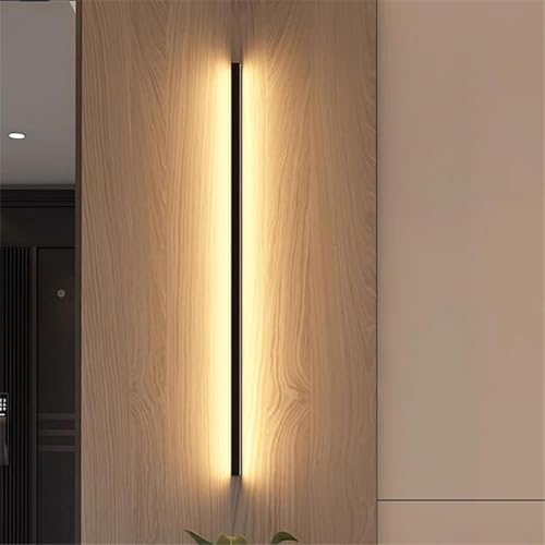 GZZBMY LED Streifen Wandlampe Streifen Acryl Aluminium Wandleuchte Innenbereich Minimalistisch Wandlichter 2700K/4500K/6500K Badezimmer Wohnzimmer Schlafzimmer Flur (Warmes Licht,180cm) von GZZBMY