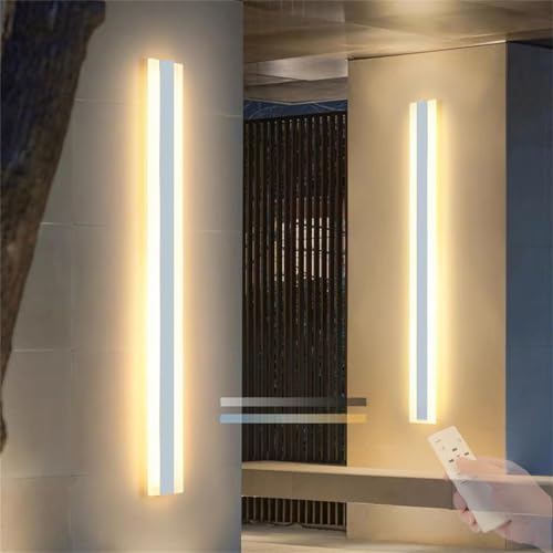 LED Aussen Lange Wandleuchte mit Fernbedienung Außenwandleuchten Gärten Dimmbar 2700K-6500K Außen Wandlampe Weiß Villa Acryl IP65 Wasserdicht Wandbeleuchtung Moderne für Schlafzimmer Terrassen (120cm) LED Aussen Lange Wandleuchte mit Fernbedienung Außenwandleuchten Gärten Dimmbar 2700K-6500K Außen Wandlampe Weiß Villa Acryl IP65 Wasserdicht Wandbeleuchtung Moderne für Schlafzimmer Terrassen (120cm) von GZZBMY