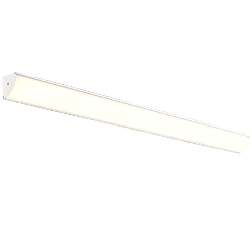 LED Modern Außenwandleuchte IP65 Wasserdicht Dimmbare 3000K-6500K Wandleuchten mit Fernbedienung Innen/Aussen Acryl Gärten Wandbeleuchtung für Garage Treppe Villa Terrasse (Silber,150cm) von GZZBMY