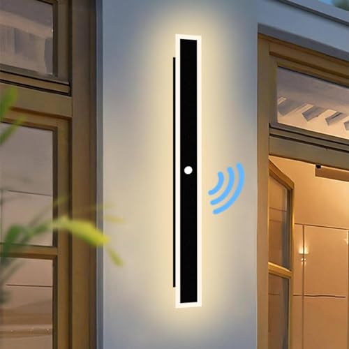 LED Wandleuchte mit Bewegungsmelder Wandlampe Schwarz Lang Innen Wandlicht IP65 Wasserdicht Aluminium Acryl Wandbeleuchtung Moderne für Schlafzimmer Wohnzimmer Treppen Badezimmer (Warmes Licht,150cm) LED Wandleuchte mit Bewegungsmelder Wandlampe Schwarz Lang Innen Wandlicht IP65 Wasserdicht Aluminium Acryl Wandbeleuchtung Moderne für Schlafzimmer Wohnzimmer Treppen Badezimmer (Warmes Licht,150cm) von GZZBMY