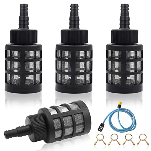 GZkushi 4 Stk Saugschlauch Filter Wasserpumpe Saugfilter Wasserfilter Gartenpumpe für Sprühgeräte Ölpumpen Industrieausrüstung, mit 4 Schlauchfederschellen von GZkushi