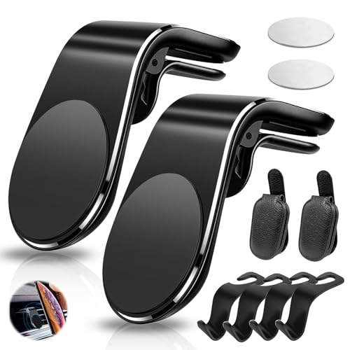 GZqiancang 8 Stk Tacho Magnethalter Set, Schwarz Tachohalterung, Tachohalterung mit Clipmit Magnetischen Patches für Ooono Co-Driver No2 (Schwarz) von GZqiancang