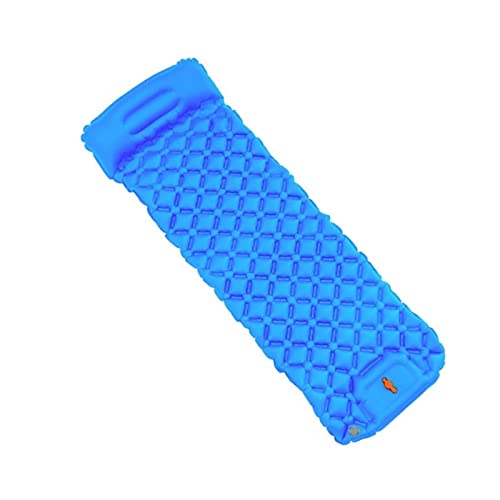 GaRcan Outdoor Camping Aufblasbare Isomatte TPU Ultraleichte Presse Luft Feuchtigkeitsbeständige Pad Aufblasbare Matratze Mit Kissen (Blau 190x60 cm) von GaRcan