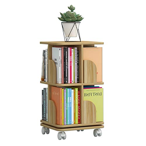 Rotierendes Bücherregal, mit einem um 360° drehbaren Fußrad, solides, drehbares Bücherregal, einfaches Bücherregal für Bilderbücher für Kinder, das Interesse der Kinder am Lesen fördern, praktische Fä von GaRcan