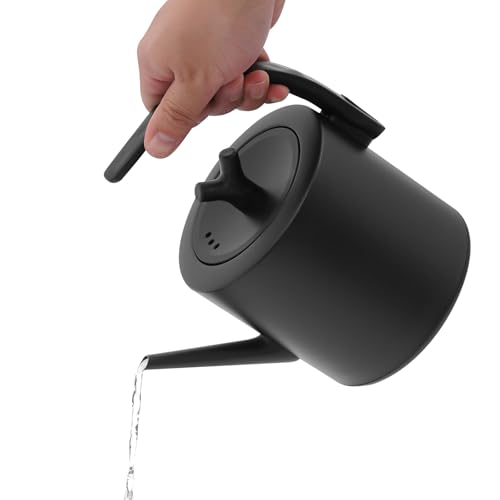 Elektronischer Intelligenter Wasserkocher 1000W 1L 40~100℃ Temperatur Einstellbar Vielseitigkeit Elektrischer Schwanenhals mit LED-Display, Edelstahl Wasserkocher für Tee, Kaffee, Saft (Schwarz) von Gaabungky