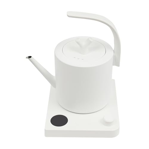 Elektronischer Intelligenter Wasserkocher 1000W 1L 40~100℃ Temperatur Einstellbar Vielseitigkeit Elektrischer Schwanenhals mit LED-Display, Edelstahl Wasserkocher für Tee, Kaffee, Saft (Weiß) von Gaabungky