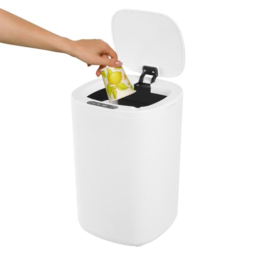 Gaabungky Smart Sensor Behälter 12L/16L Automatik Touchless Mülleimer Intelligenter Sensor-Mülleimer Verstecktes Müllbeutel-Design Abfalleimer für Küchen, Schlafzimmern (Weiß, 12L Abfallbehälter) Gaabungky Smart Sensor Behälter 12L/16L Automatik Touchless Mülleimer Intelligenter Sensor-Mülleimer Verstecktes Müllbeutel-Design Abfalleimer für Küchen, Schlafzimmern (Weiß, 12L Abfallbehälter) von Gaabungky