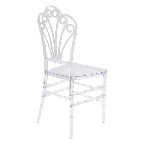 Stapelbarer Transparenter Stuhl 37 * 38 *90CM 160KG Modernes Transparentes Stuhlset 4 Pcs Acryl Kristallstuhl Klare Essstühle für Hotels, Bankettsäle, Hochzeitsräume (Rückenlehnengröße 40 * 49cm) von Gaabungky