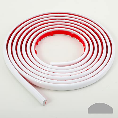Flexible Zierleiste Selbstklebend | Weiß Deckenleisten für Boden, Aufkantung, Fliesenkante und Eckendekor | Schälen und aufkleben, 3m x 12.7mm Flexible Zierleiste Selbstklebend | Weiß Deckenleisten für Boden, Aufkantung, Fliesenkante und Eckendekor | Schälen und aufkleben, 3m x 12.7mm von Gaahing