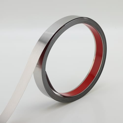 Gaahing Zierleiste aus gebürstetem Metall, Wandleiste aus Edelstahl zum Abziehen und Aufkleben für Kamin, Spiegelrahmen, Möbel und Heimdekoration, Silber, 5m x 4cm Gaahing Zierleiste aus gebürstetem Metall, Wandleiste aus Edelstahl zum Abziehen und Aufkleben für Kamin, Spiegelrahmen, Möbel und Heimdekoration, Silber, 5m x 4cm von Gaahing