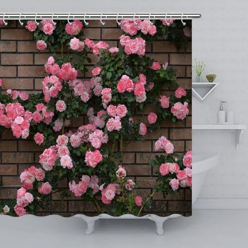 Gaakvrr Gartenduschvorhang wasserdicht Badezimmer Dec oder Polyestergewebe Vorhänge ETS mit 12 Haken H180 x B150 cm von Gaakvrr