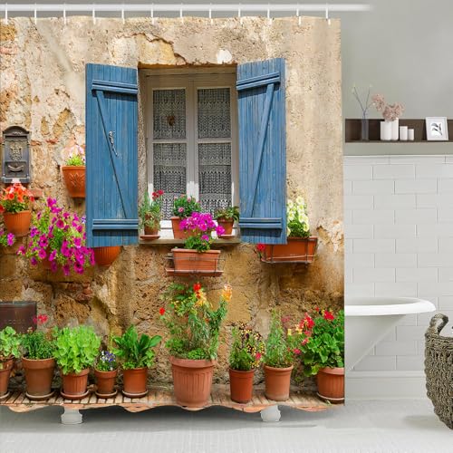 Gaakvrr Gartenduschvorhang wasserdicht Badezimmer Dec oder Polyestergewebe Vorhänge ETS mit 12 Haken H180 x B180 cm von Gaakvrr