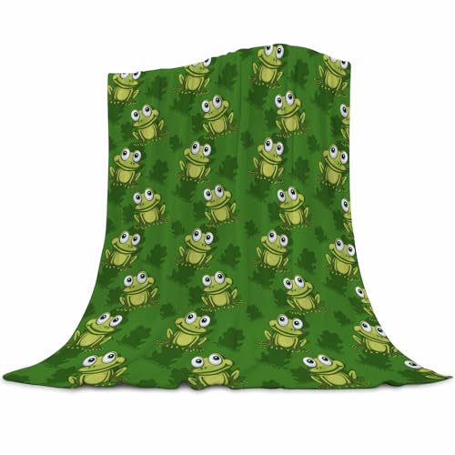 Gaakvrr Niedliche Froschdecke, Plüsch-Flanell-Überwurfdecke für Bett, Couch, Sofa, Stuhl, Grün, 100 x 130 cm, Frosch-Geschenke für Frauen, Mädchen, Geburtstag, Weihnachtsdekoration Gaakvrr Niedliche Froschdecke, Plüsch-Flanell-Überwurfdecke für Bett, Couch, Sofa, Stuhl, Grün, 100 x 130 cm, Frosch-Geschenke für Frauen, Mädchen, Geburtstag, Weihnachtsdekoration von Gaakvrr
