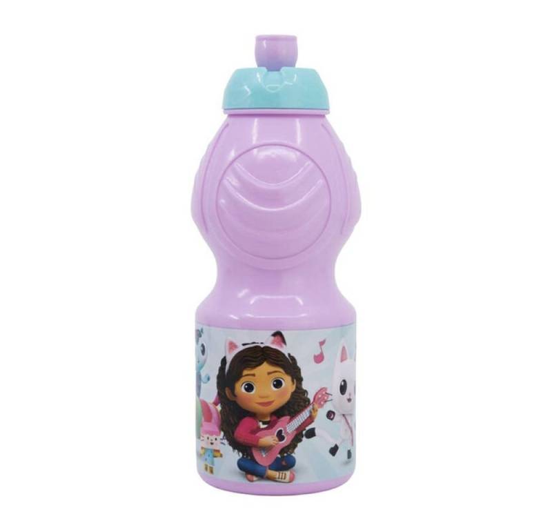 Gabby's Dollhouse Trinkflasche Pinke Trinkflasche 400 ml für Kinder mit Zeichentrickfigur-Motiv von Gabby's Dollhouse
