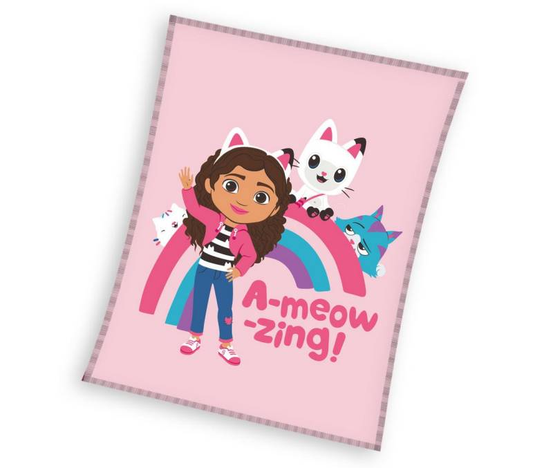 Kinderdecke Gabby's Dollhouse Fleecedecke Kuscheldecke 130 x 160 cm, Gabby's Dollhouse von Gabby's Dollhouse