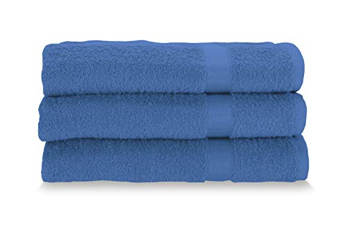 Gabel Handtücher aus Reiner Baumwolle, 60 x 100 cm, elektrischblau, 3 Stück von Gabel