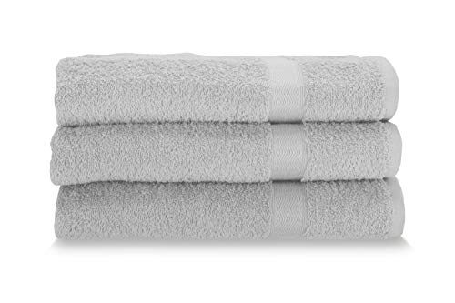 Gabel Handtücher Gesicht, Frottee aus Reiner Baumwolle, 60 x 100 cm, grau0, 3 Stück von Gabel