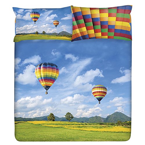 Gabel Planet Globus Bettwäsche-Set, 100% Baumwolle, Einzelbett, 155 x 205 cm von Gabel