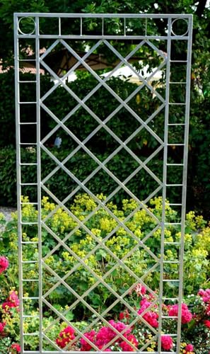 Gabella Metall Eisen Spalier Rankgitter Rankhilfe Wandgitter Meran 100 cm breit 180 cm hoch Feuer Verzinkt von Gabella