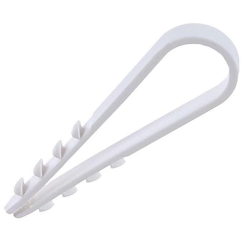 Gabex® Schlaufendübel 10 bis 1000 Stück - Spannbereich 3-13, 6-20, 8-28 mm Steckschlaufe Stecklaschen Dübelklemmschelle Kabelbefestigung (1000, 3-13 mm (grau)) von Gabex