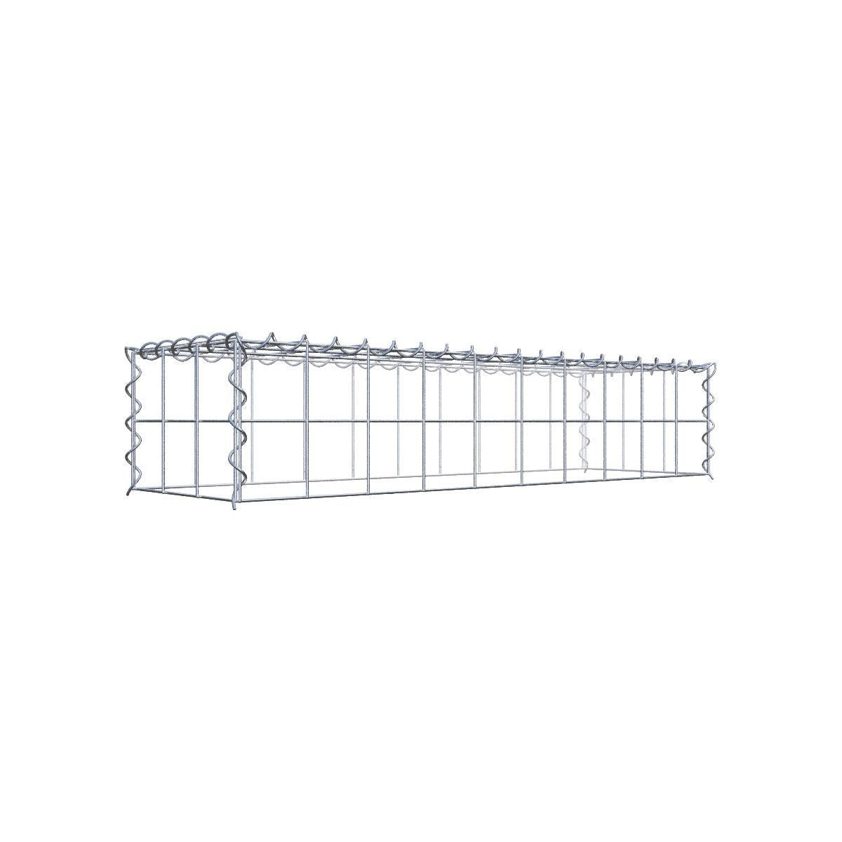 Anbaugabione Typ 3 100 cm x 20 cm x 30 cm (L x H x T), Maschenweite 10 cm x 10 cm, Spirale