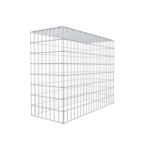 GABIONA Anbau-Gabione Typ3 eckig, Maschenweite 5 x 10 cm, Tiefe 40 cm, Gabione 100 x 80 x 40 cm (L x H x T), C-Ring von Gabiona