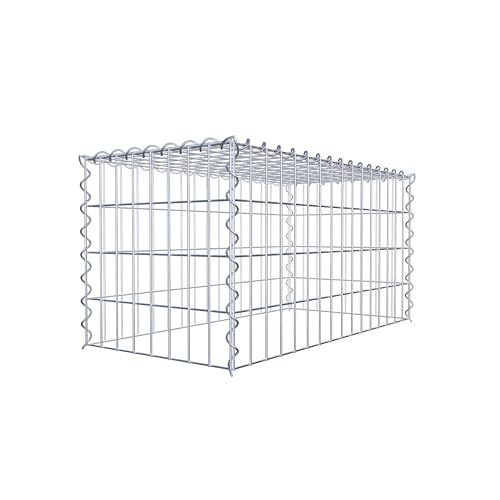 GABIONA - Gabione BHT: 80 x 40 x 40 cm - Anbau-Korb Typ 3 (ohne Bodengitter) - Verzinkter Gabionenkorb mit Maschenweite 5x10 cm von Gabiona