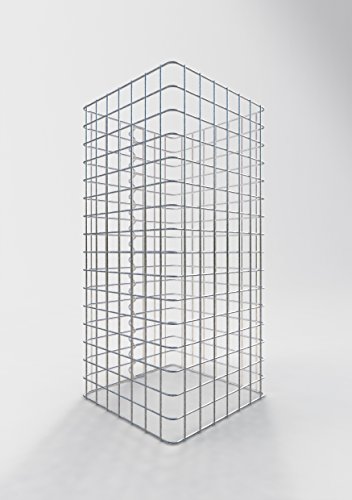 GABIONA - Gabionensäule - HxBxT: 80x37x37 cm - Maschenweite 5 x 5 cm - Eckige Gabione mit Spiralverschluss ist korrosionsbeständig GABIONA - Gabionensäule - HxBxT: 80x37x37 cm - Maschenweite 5 x 5 cm - Eckige Gabione mit Spiralverschluss ist korrosionsbeständig von Gabiona