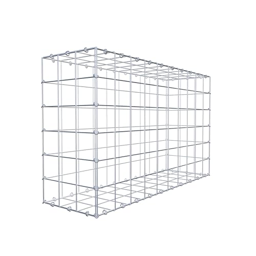 GABIONA Steinkorb-Gabione eckig, Maschenweite 10 x 10 cm, Tiefe 30 cm, Gabione 100 x 60 x 30 cm (L x H x T), C-Ring von Gabiona
