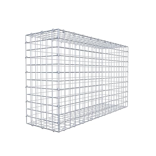 GABIONA Steinkorb-Gabione eckig, Maschenweite 5 x 5 cm, Tiefe 30 cm, Gabione 100 x 60 x 30 cm (L x H x T), C-Ring von GABIONA