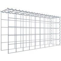 Gabiona Gabione, silbergrau, Maschenweite 10 cm x 10 cm, Spirale - silberfarben von Gabiona