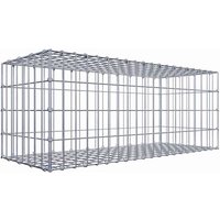 Gabiona Gabione, silbergrau, Maschenweite 5 cm x 10 cm, C-Ring - silberfarben von Gabiona