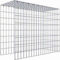 Gabiona Gabione, silbergrau, Maschenweite 5 cm x 10 cm, C-Ring - silberfarben von Gabiona