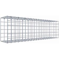 Gabiona Gabione, silbergrau, Maschenweite 5 cm x 5 cm, C-Ring - silberfarben von Gabiona