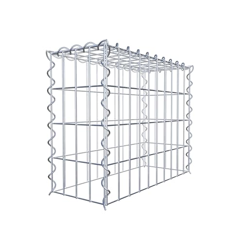 Gabiona - Gabione 50 x 40 x 20 cm - Anbau-Korb Typ 3 (ohne Bodengitter) - Gabionenkorb mit Maschenweite 5 x 10 cm von Gabiona